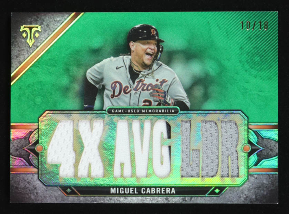 Miguel Cabrera 2024 Topps Triple Threads Relics Emerald #TTRMC4 #10/18