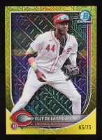 Elly De La Cruz 2025 Bowman Chrome Mega Box Yellow Refractors #44 #65/75 at PristineAuction.com