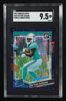De'Von Achane 2023 Donruss Optic Rated Rookie Purple Shock #269 RC (SGC 9.5) at PristineAuction.com