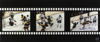 Bobby Orr Signed Bruins "Filmstrip Flying Goal" 11x25 Photo (Orr) at PristineAuction.com