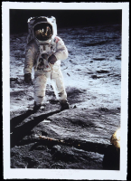 Historical Photo Archive - "Walking On The Moon" Limited Edition 16.5x22 Fine Art Giclee on Paper #/375 at PristineAuction.com