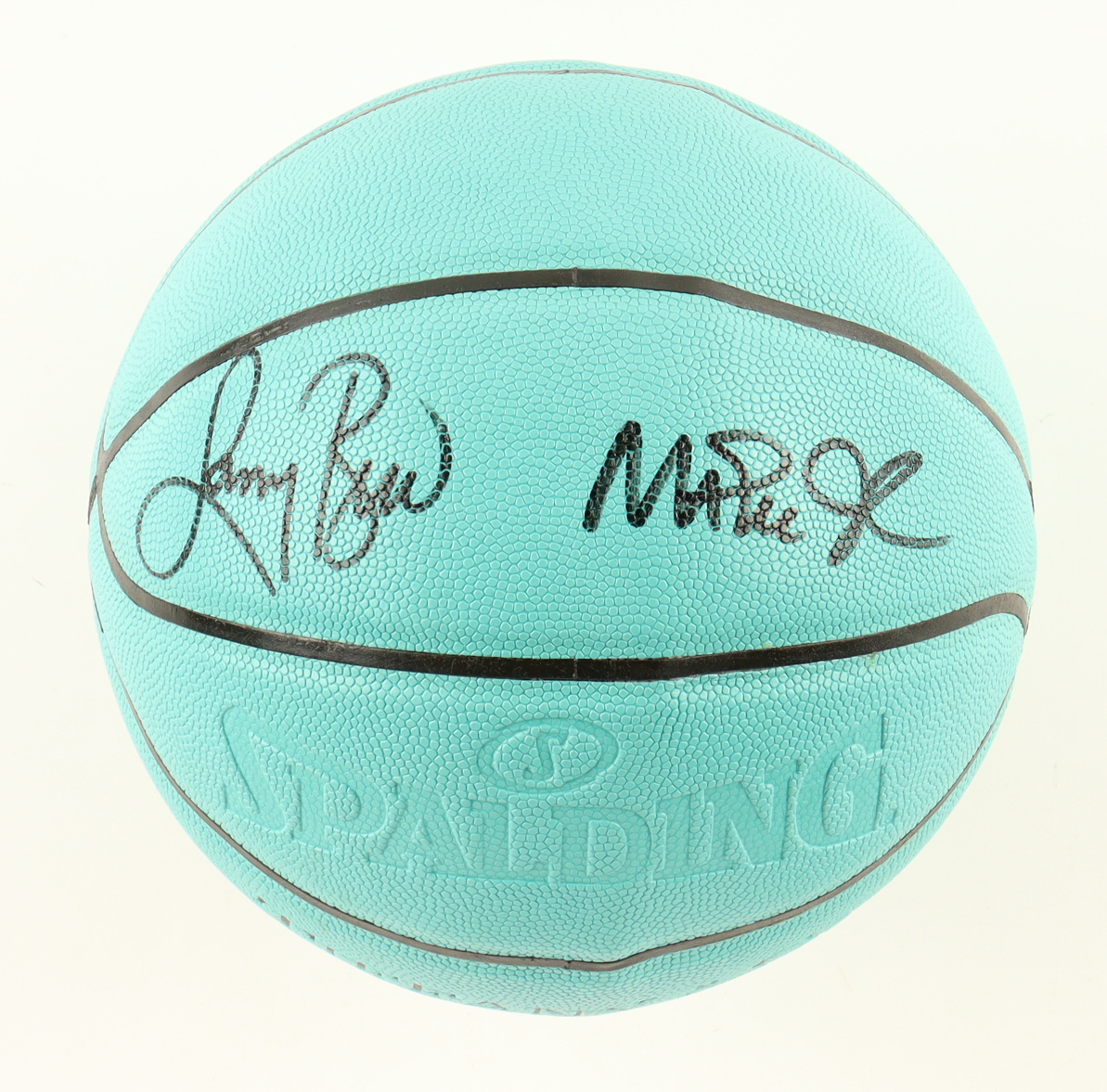 Larry Bird & Magic Johnson Signed Tiffany & Co. x Spalding Basketball with All Wood Stand (Beckett & PSA) at PristineAuction.com Larry Bird & Magic Johnson Signed Tiffany & Co. x Spalding Basketball with All Wood Stand (Beckett & PSA) at PristineAuction.com