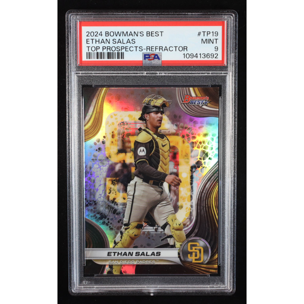 Ethan Salas 2024 Bowman's Best Top Prospects Refractors #TP19 RC (PSA 9) at PristineAuction.com