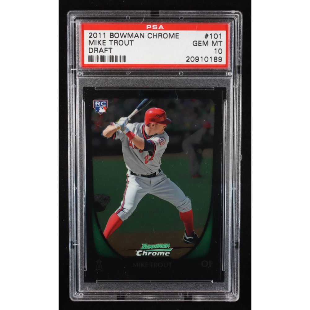 Mike Trout 2011 Bowman Chrome Draft #101 RC (PSA 10) at PristineAuction.com