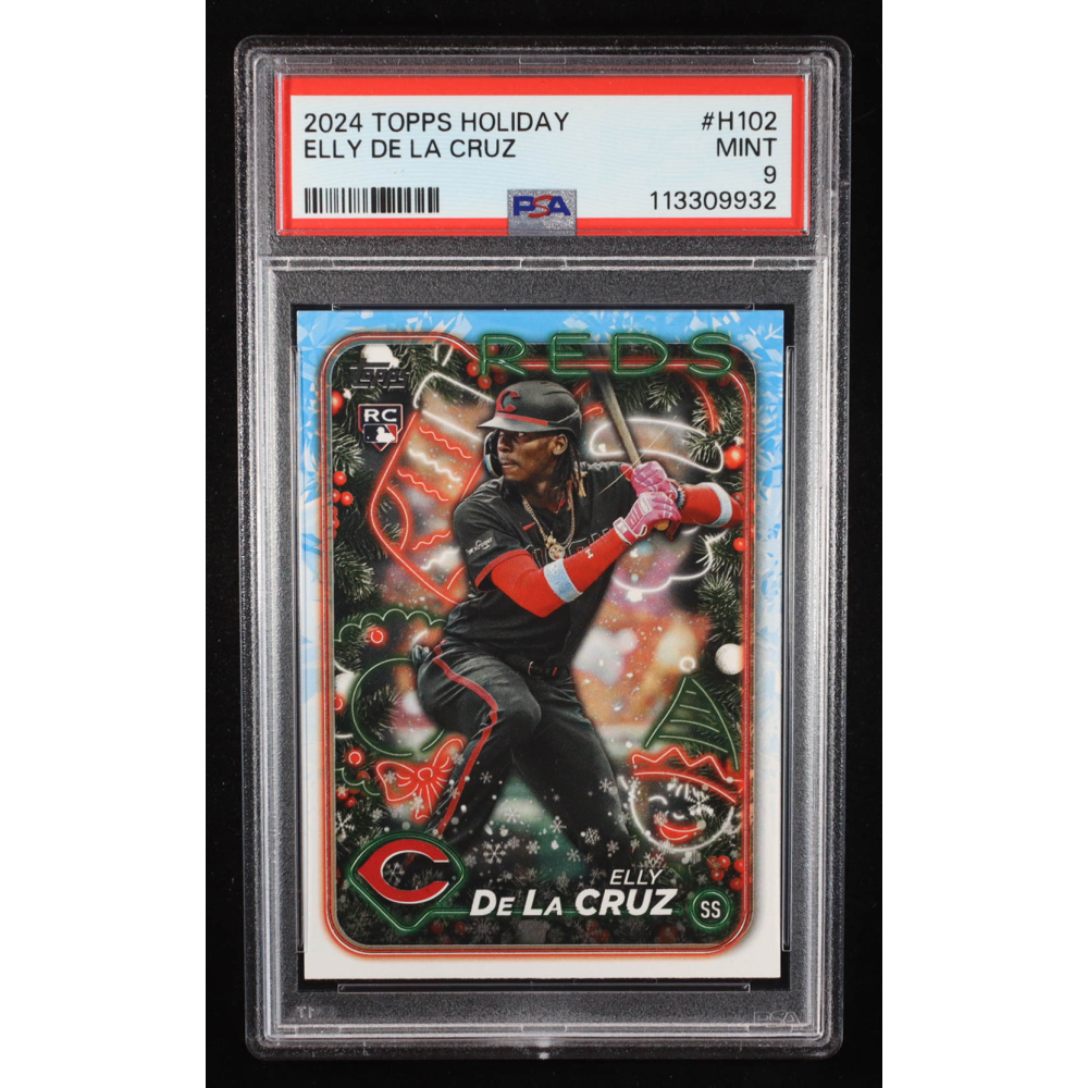 Elly De La Cruz 2024 Topps Holiday #H102 RC (PSA 9) at PristineAuction.com