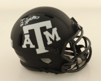 Isaiah Spiller Signed Texas A&M Aggies Matte Black Speed Mini Helmet (Beckett) at PristineAuction.com
