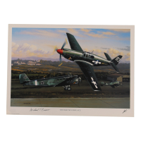 Michael T. Russo Signed Stan Stokes "The First Mustang Ace" Lithograph (AIV) at PristineAuction.com