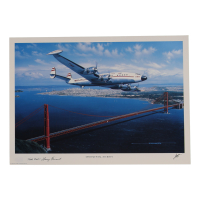 Larry Girard Signed Stan Stokes "Sentimental Journey" Lithograph Inscribed "TWA CAPT." (AIV) at PristineAuction.com