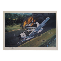Col. Bernard Fisher Signed Stan Stokes "Downed, But Not Forgotten" Lithograph Inscribed "CMOH" (AIV) at PristineAuction.com