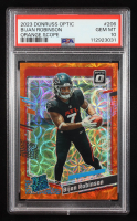 Bijan Robinson 2023 Donruss Optic Orange Scope #206 #9/79 RR RC (PSA 10) at PristineAuction.com