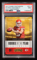 Patrick Mahomes 2017 Panini Contenders Rookie of the Year Contenders #RY3 RC (PSA 9) at PristineAuction.com