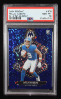 Malik Nabers 2024 Panini Mosaic Mosaic No Huddle Blue #306 RC #19/75 (PSA 10) at PristineAuction.com