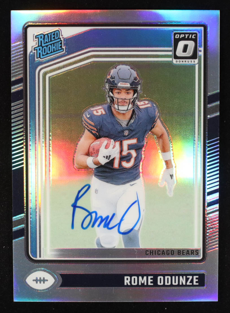Rome Odunze 2024 Donruss Optic Rated Rookies RPS Autographs Holo #286 RC #085/150