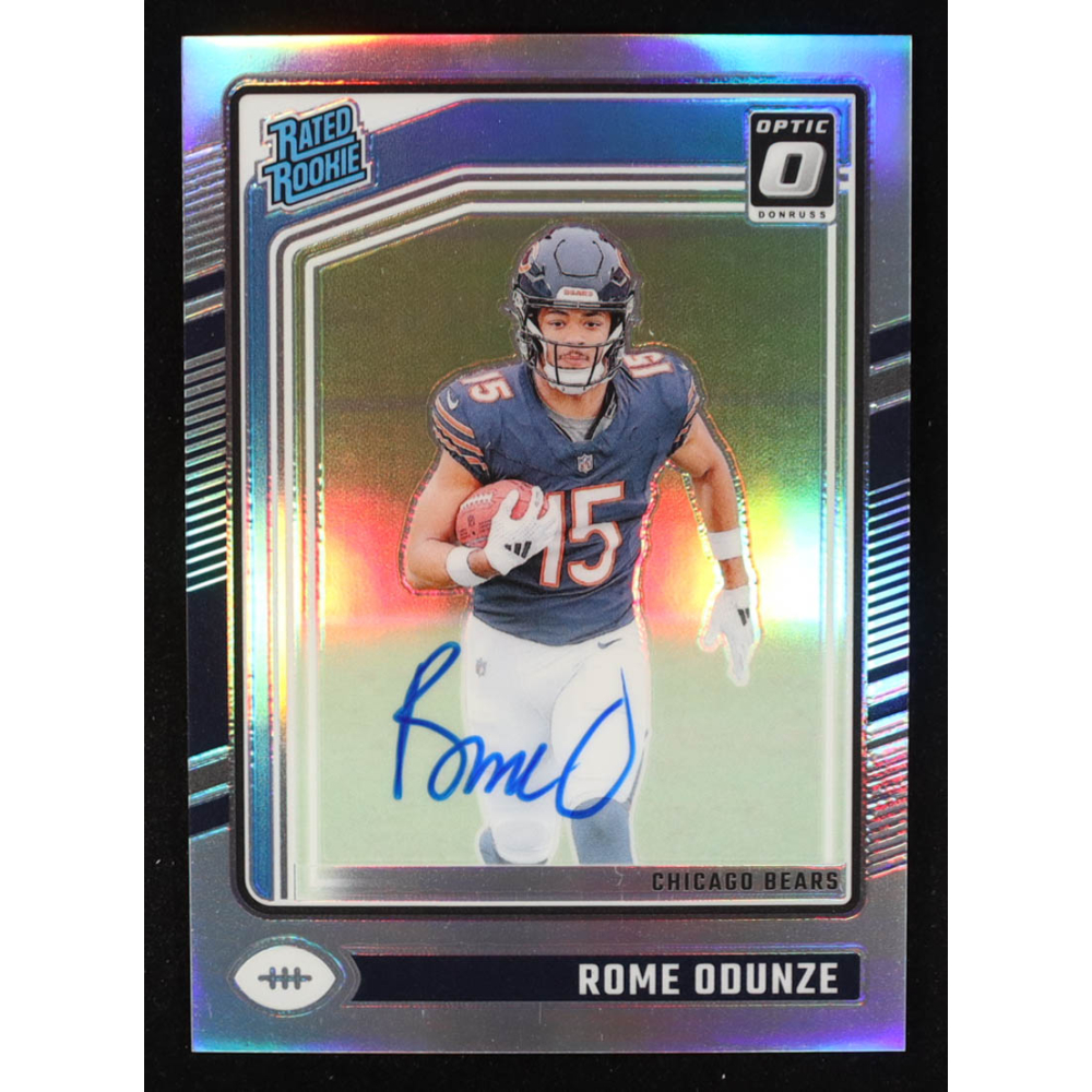 Rome Odunze 2024 Donruss Optic Rated Rookies RPS Autographs Holo #286 RC #085/150 at PristineAuction.com