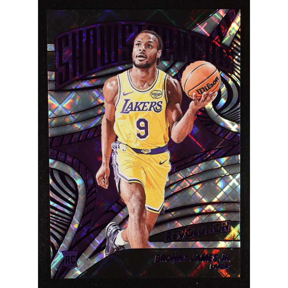 Bronny James Jr. 2024-25 Panini Revolution Showstoppers Cosmic #17 RC #51/99 at PristineAuction.com