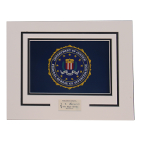 John Edgar Hoover Signed Cut Lithograph Display with 8x10 Photo (ACOA) at PristineAuction.com