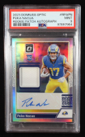 Puka Nacua 2023 Donruss Optic Rookie Patch Autographs #5 RC #21/25 (PSA 9) at PristineAuction.com