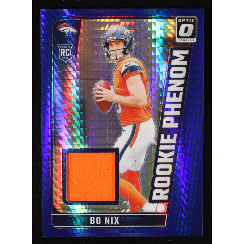 Bo Nix 2024 Donruss Optic Rookie Phenoms Blue Hyper #5 RC at PristineAuction.com