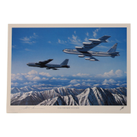 John T. Chain Jr. Signed Stan Stokes "B-52s: They Keep On Ticking" Lithograph (AIV) at PristineAuction.com