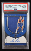 Luka Doncic 2018-19 Crown Royale #226 JSY AU RC #179/199 (PSA Authentic | Auto Grade 10) at PristineAuction.com