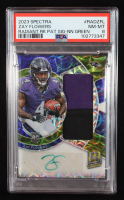 Zay Flowers 2023 Panini Spectra Radiant Rookie Patch Signatures Neon Green #16 RC #31/35 (PSA 8) at PristineAuction.com