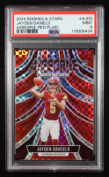 Jayden Daniels 2024 Rookies and Stars Airborne Red Plaid #25 RC (PSA 9) at PristineAuction.com