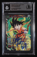 Stephanie Nadolny Signed 2022 Dragon Ball Super Mythic Booster Gold Foil Stamped #DB3003 Son Goku, Nimbus Master SR "Goku" (BGS) at PristineAuction.com