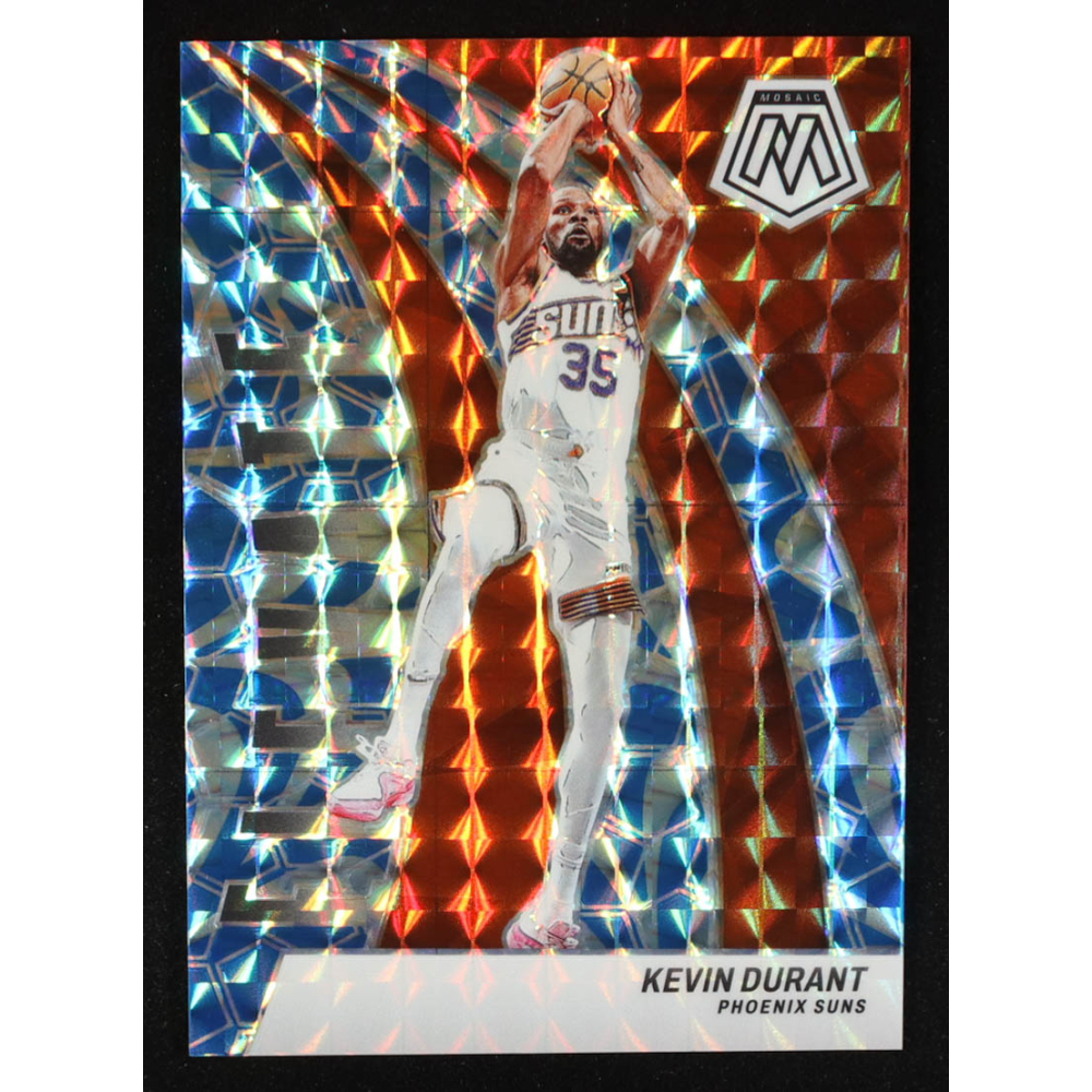 Kevin Durant 2023-24 Panini Mosaic Elevate Mosaic Reactive Blue #16 #99/99 at PristineAuction.com