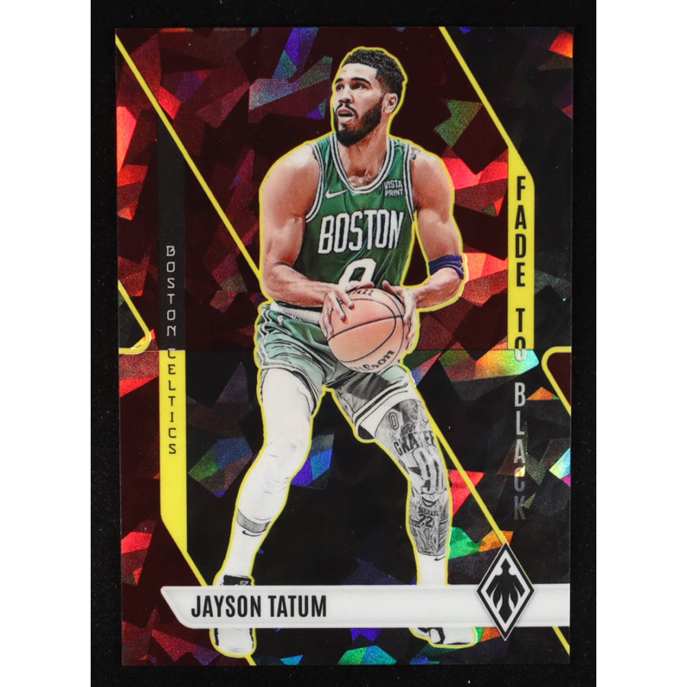 Jayson Tatum 2023-24 Panini Phoenix Fade To Black Phoenix Maroon Ice #10 #147/275 at PristineAuction.com