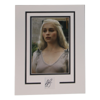 Emilia Clarke Signed "Game of Thrones" Cut Lithograph Display with 8x10 Photo (ACOA) at PristineAuction.com