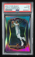 Tyrese Haliburton 2020-21 Select Prizms Green White Purple #189 RC (PSA 10) at PristineAuction.com