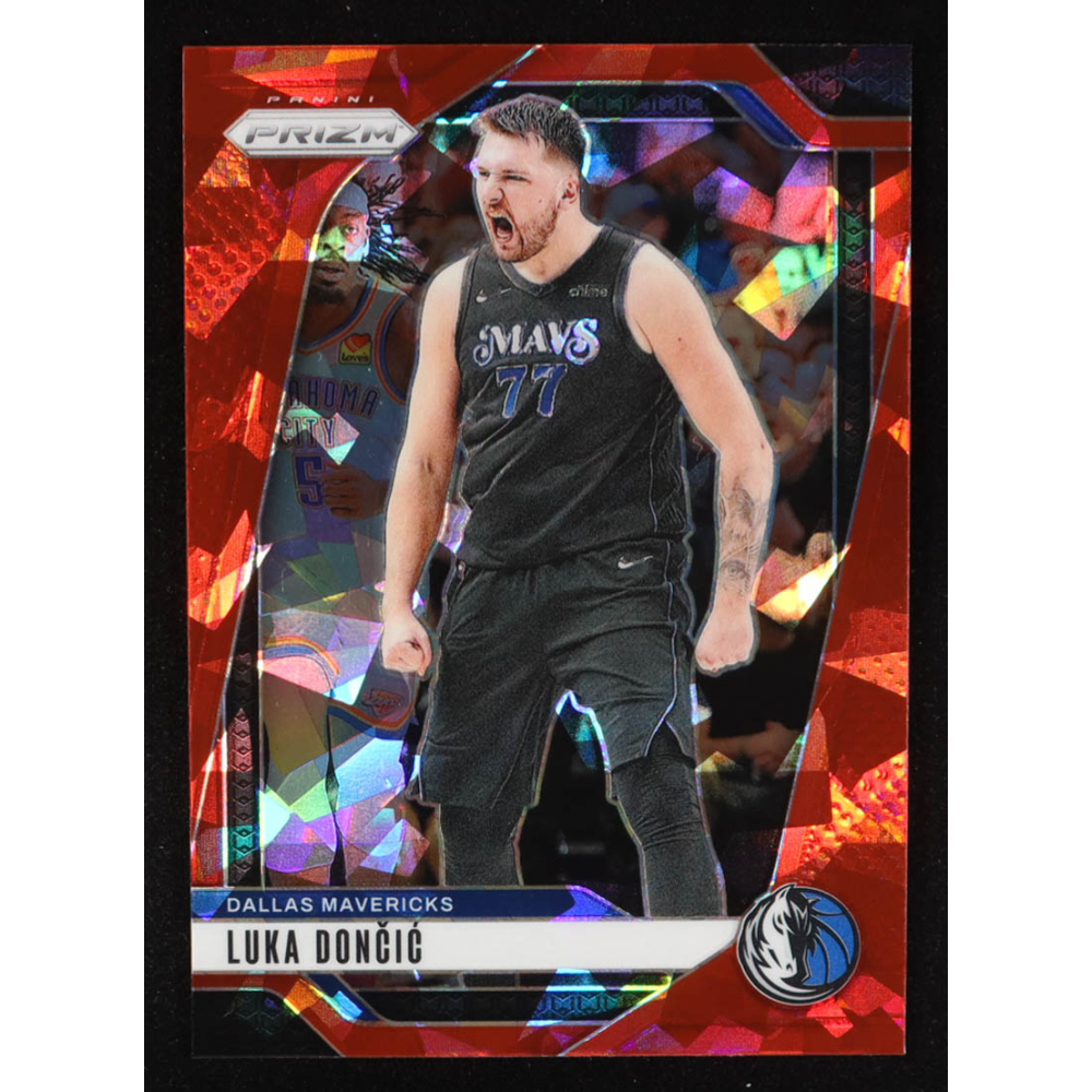 Luka Doncic 2024-25 Panini Prizm Prizms Red Ice #89 at PristineAuction.com