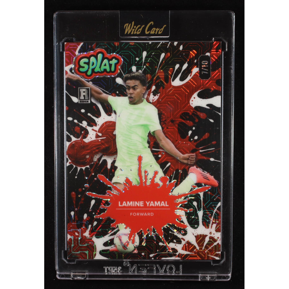 Lamine Yamal 2024 Wild Card Splat Red Mojo #SBRED01LY5 RC #7/10 at PristineAuction.com