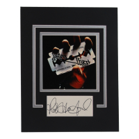 Rob Halford Signed "British Steel" Cut Lithograph Display with 8x10 Photo (ACOA) at PristineAuction.com