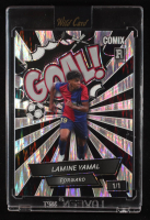 Lamine Yamal 2024 Wild Card Comix Black Label Goal! Silver Flash #ACBLGLY11 RC #1/1 at PristineAuction.com
