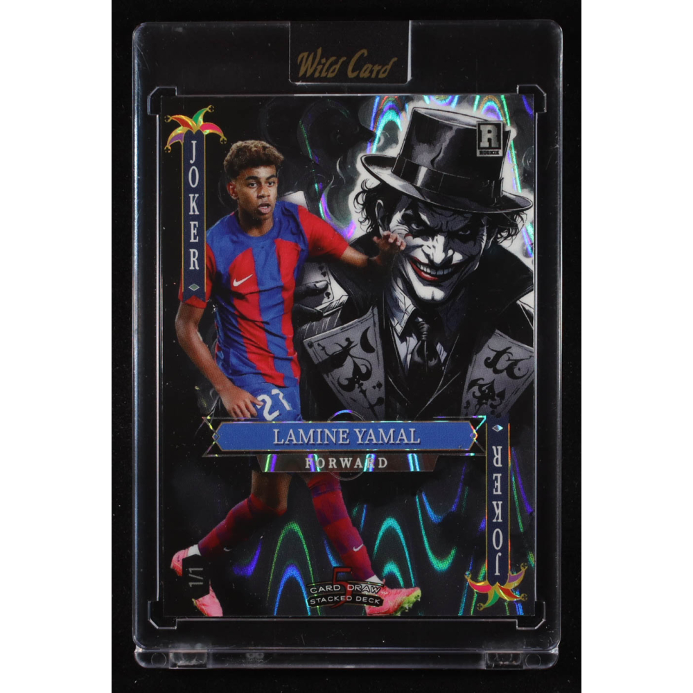 Lamine Yamal 2024 Wild Card 5 Card Draw Stacked Deck Joker National Exclusive Black Raywave #SDNJONEa2LY3 RC #1/1 at PristineAuction.com