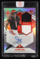 Ja'Marr Chase 2021 Panini Phoenix Rookie Premiere Dual Jersey Autographs #5 RC #25/75 at PristineAuction.com