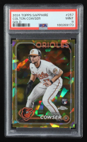 Colton Cowser 2024 Topps Chrome Sapphire Gold Refractors #257 #35/50 RC (PSA 9) at PristineAuction.com