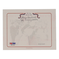 George Mendonsa Signed LE "The Kissing Sailor" Bookplate Inscribed "The Kissing Sailor" #62/100 (PSA) at PristineAuction.com