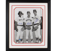 Fred Lynn, Jim Rice & Dwight Evans Signed Red Sox Custom Framed Photo (MAB) at PristineAuction.com