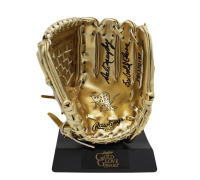 Dale Murphy Signed Mini Gold Baseball Glove Inscribed "82, 83 NL MVP" (Radtke) at PristineAuction.com