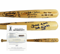 Pete Rose & Hank Aaron Signed Louisville Slugger Baseball Bat Inscribed "Hit King #4256" & "HR Kings 755" (Beckett) at PristineAuction.com