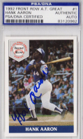 Hank Aaron Signed 1992 Front Row #1 (PSA) at PristineAuction.com