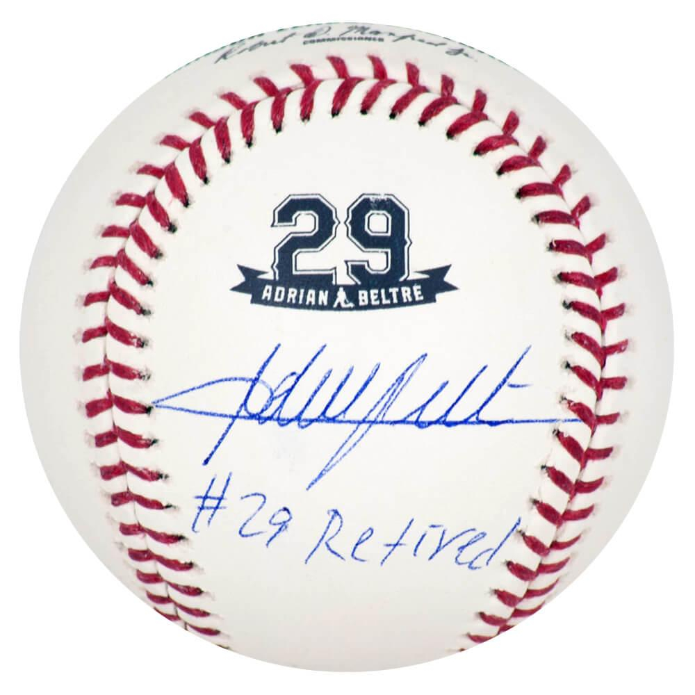Adrian Beltre Signed OML Commemorative Retirement Logo Baseball (JSA ...