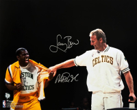 Magic Johnson & Larry Bird Signed 16x20 Photo (Schwartz & Bird) at PristineAuction.com