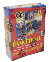 1991-92 Fleer Basketball Rack Box with 24 Packs (BBCE) at PristineAuction.com
