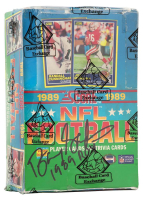Barry Sanders Signed 1989 Score Football Wax Box with (36) Packs Inscribed "1989 ROY" (BBCE & Schwartz) at PristineAuction.com
