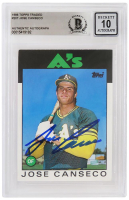 Jose Canseco Signed 1986 Topps Traded #20T (BGS | Autograph Graded 10) at PristineAuction.com