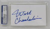 Wilt Chamberlain Signed 3x5 Index Card (PSA | Auto 10) at PristineAuction.com