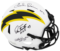 Dan Fouts, Charlie Joiner & Kellen Winslow Signed Chargers Full-Size Authentic On-Field Lunar Eclipse Speed Helmet with Hall of Fame Inscriptions (Schwartz) at PristineAuction.com